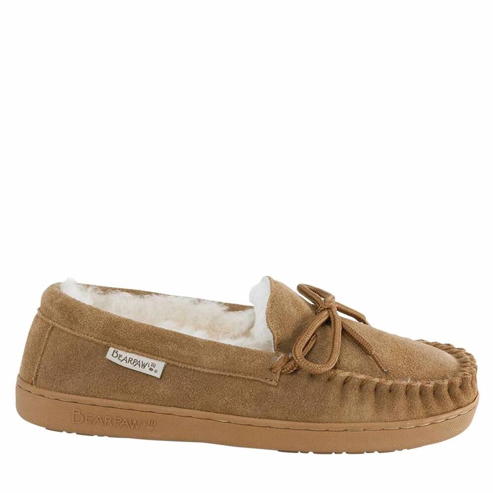 NEW BEARPAW men's moc ii shoe in hickory